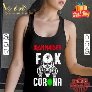 Skull Iron Maiden Fuck Coronavirus shirt 2 Skull Iron Maiden Fuck Coronavirus shirt