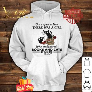 One upon a time there was a girl who really loved books and Black Cats shirt