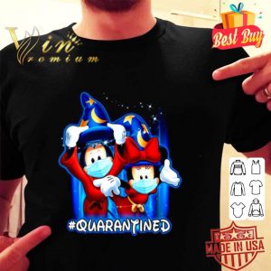 Wizard Mickey and Minnie Mouse mask #quarantined Coronavirus shirt