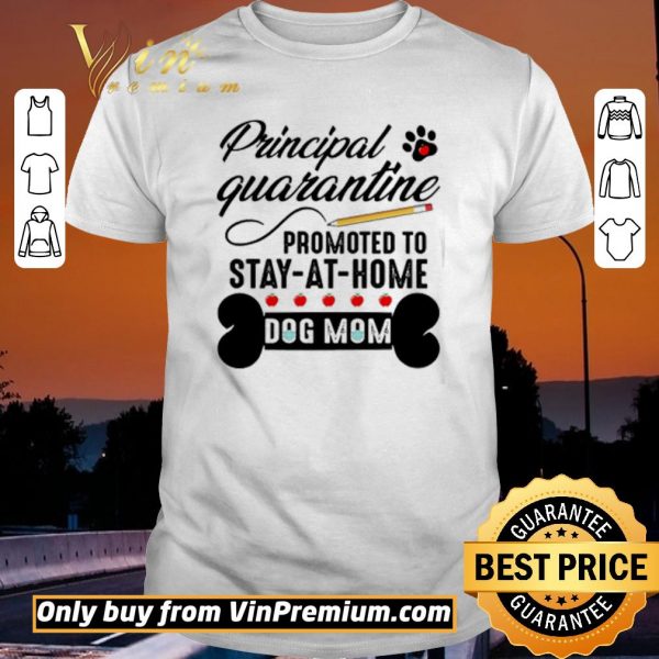 Original Principal quarantine promoted to stay at home dog mom shirt sweater