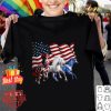 Three horse American flag shirt