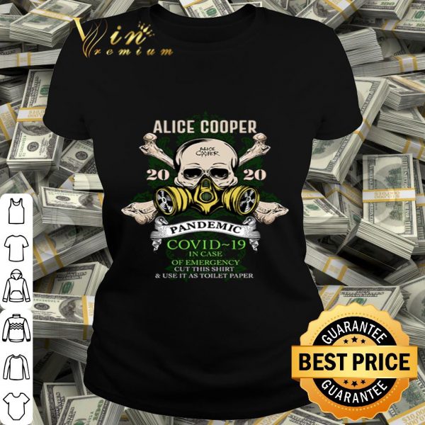 Skull Alice Cooper 2020 Pandemic Covid-19 in case of emergency shirt