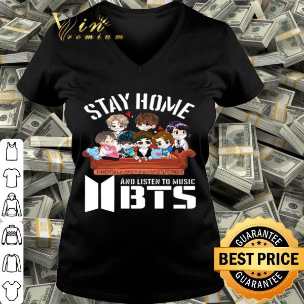 Stay home and listen to music BTS Coronavirus shirt
