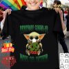 Baby Yoda mask US Foods Destroy Covid-19 now or never shirt