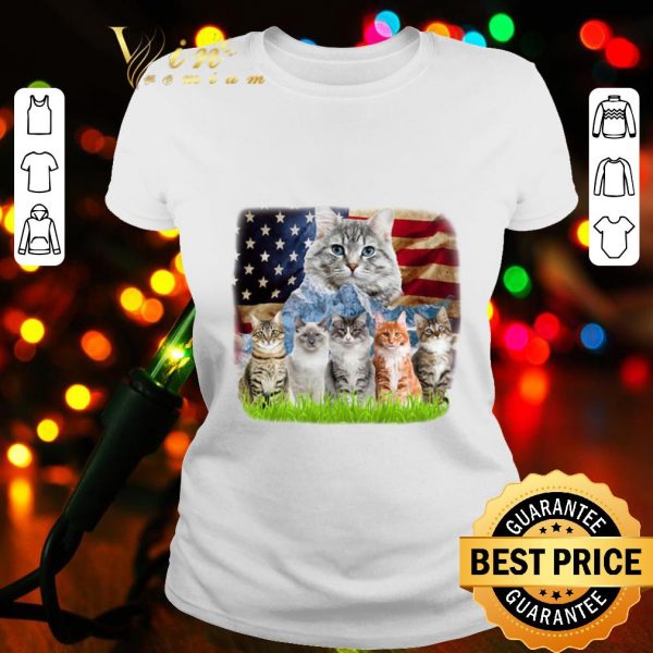Mountain cats and American flag shirt