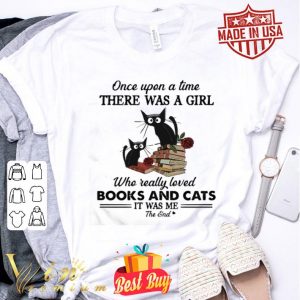 One upon a time there was a girl who really loved books and Black Cats shirt