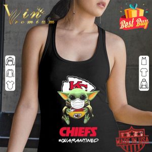 Baby Yoda mask Kansas City Chiefs #quarantined Coronavirus shirt