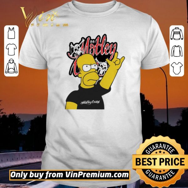Top Homer Simpson Motley crue shirt sweater