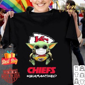 Baby Yoda mask Kansas City Chiefs #quarantined Coronavirus shirt