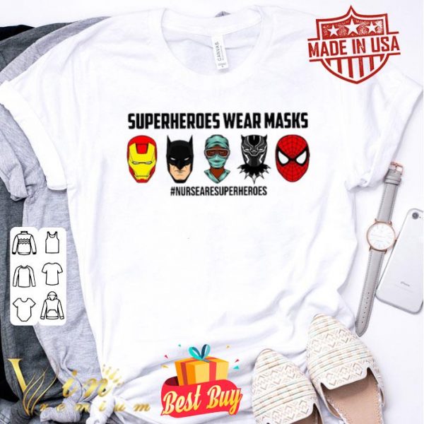 Superheroes wear masks #nursearesuperheroes Coronavirus shirt