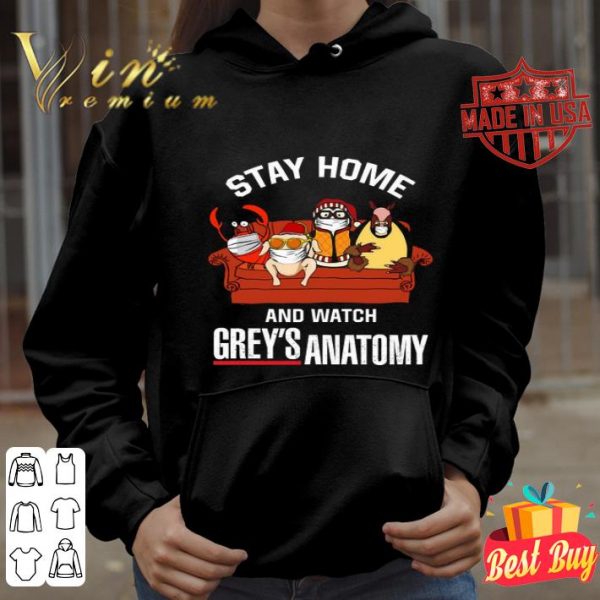 Hugsy penguin and friends stay home and watch Grey’s Anatomy shirt