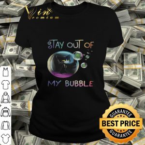 Grumpy Black Cat Wear Mask Stay Out Of My Bubble Coronavirus shirt