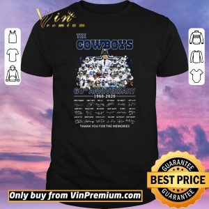 Nice The Dallas Cowboys 60th anniversary 1960 – 2020 thank for memories signatures shirt sweater