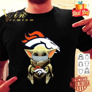 Baby Yoda Mask Denver Broncos Coronavirus shirt
