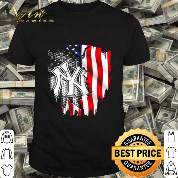 New York Yankees inside American flag shirt