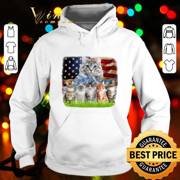 Mountain cats and American flag shirt