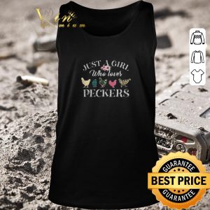 Official Just a girl who loves chicken peckers flower shirt 1
