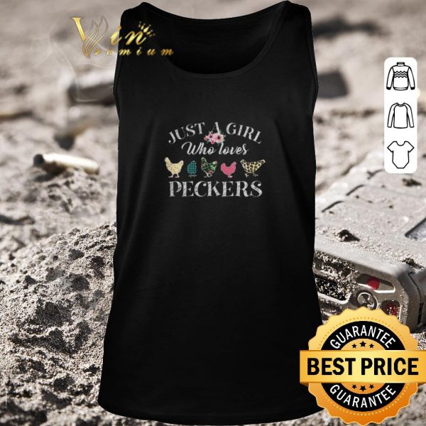 Official Just a girl who loves chicken peckers flower shirt