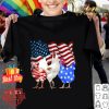 Three Chicken American Flag shirt