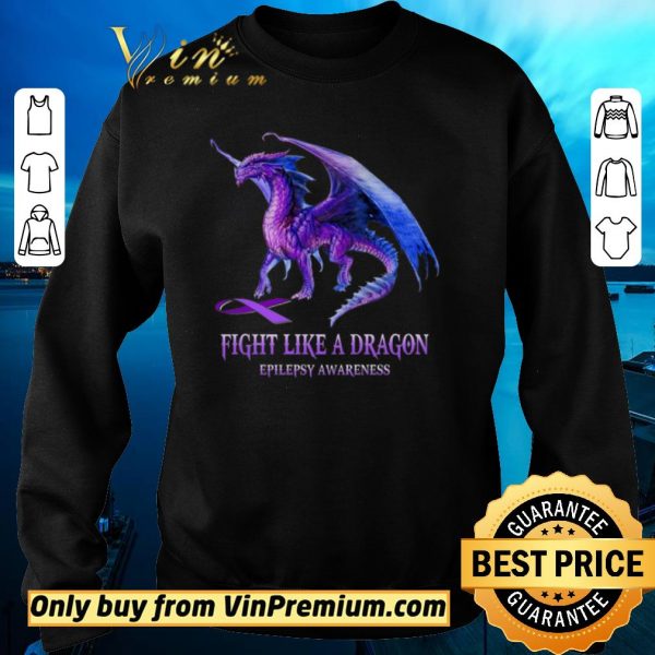Top Fight Like A Dragon Epilepsy Awareness shirt sweater