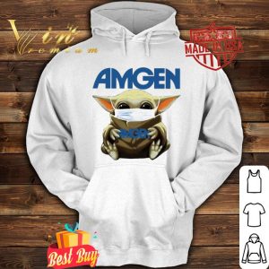 Baby Yoda mask Amgen shirt
