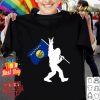 Bigfoot Middle Finger Montana State Flag shirt