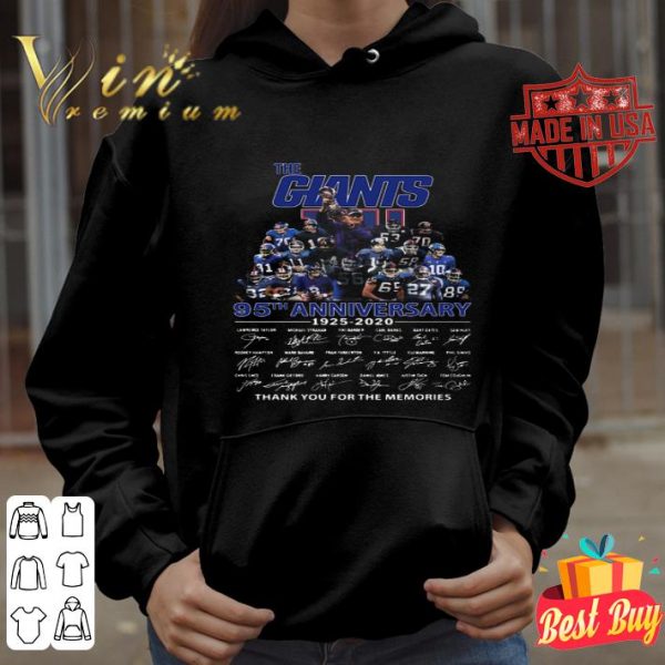 The New York Giants 95th anniversary 1925-2020 all signature shirt
