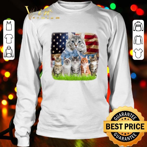 Mountain cats and American flag shirt