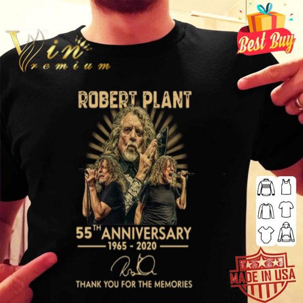 55th anniversary 1965-2020 Robert Plant signature shirt