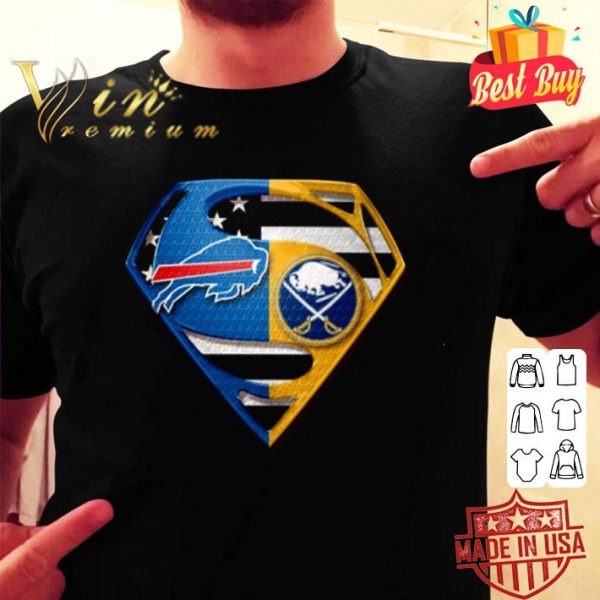 Buffalo Bills and Buffalo Sabres inside Superman logo shirt