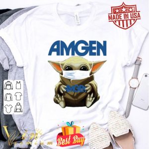 Baby Yoda mask Amgen shirt