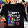 Cat watercolor Keep Kalm Stay Homeshirt