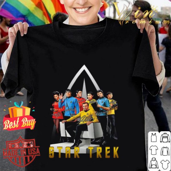 Star Trek all character signatures shirt