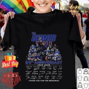 The New York Giants 95th anniversary 1925-2020 all signature shirt