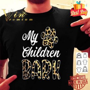 My children bark paw leopard shirt