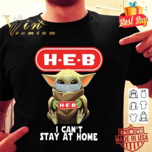 Baby Yoda mask H-E-B I can’t stay at home Covid-19 shirt