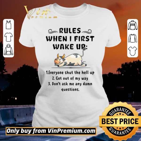 Top Cow Rules When I First Wake Up shirt sweater