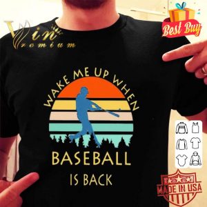 Wake me up when baseball is back vintage shirt