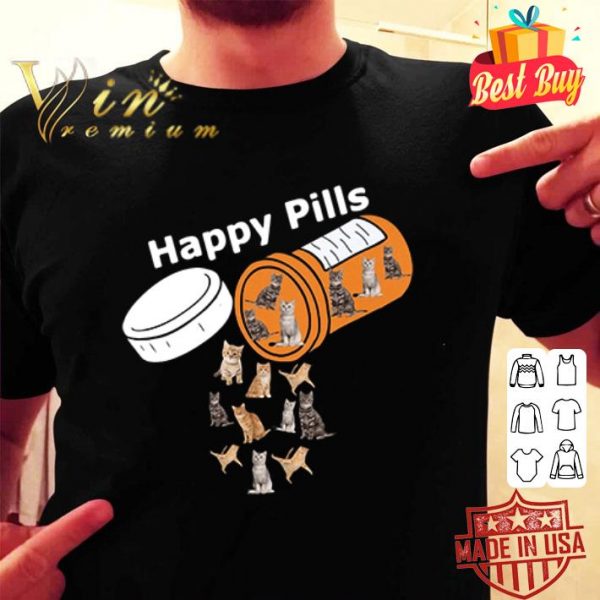 Happy pills version cats shirt