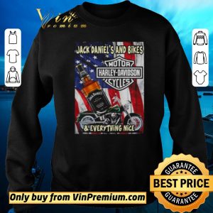 Original Jack Daniel's And Bikes Motor Harley Davidson Cycles & Everything Nice American Flag shirt sweater 2