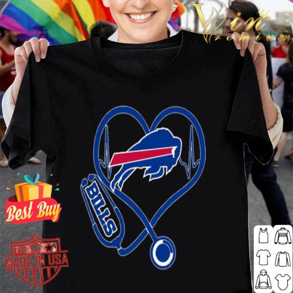 Love Stethoscopes Buffalo Bills heart shirt