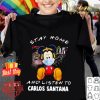 Mickey mouse stay home and listen to Carlos Santana Coronavirus shirt