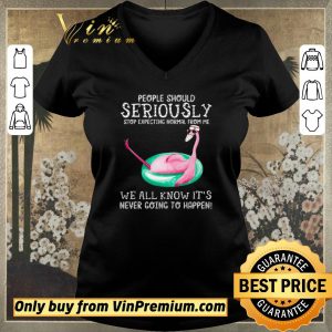 Top Nurse Flamingo Mask People Should Seriously Stop Expecting Normal From Me shirt sweater