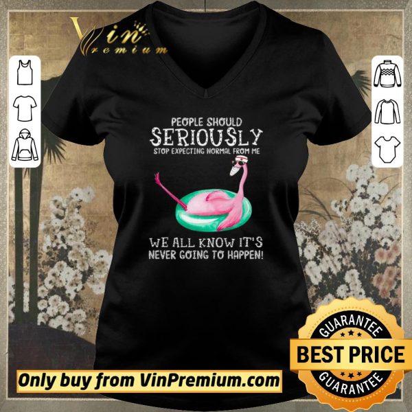 Top Nurse Flamingo Mask People Should Seriously Stop Expecting Normal From Me shirt sweater