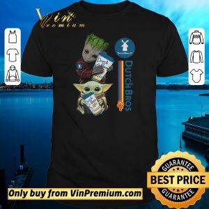 Awesome Baby Yoda And Baby Groot Hug Dutch Bros Coffee shirt sweater