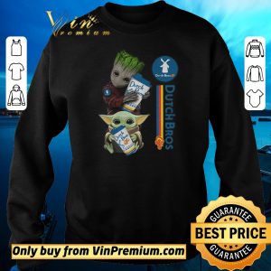 Awesome Baby Yoda And Baby Groot Hug Dutch Bros Coffee shirt sweater 2