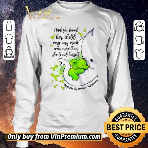 Awesome Elephants Muscular Dystrophy Awareness And She Love Her Child Very Much shirt sweater