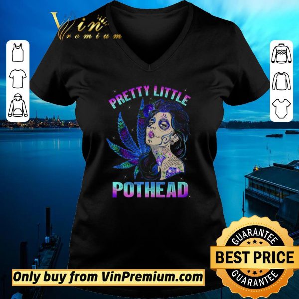 Awesome Girl Tattoo Marijuana Pretty Little Pothead shirt sweater
