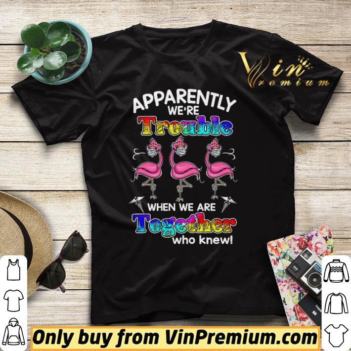 Flamingo Apparently We re Trouble When We Are Together Who Knew Coronavirus shirt sweater 4 - Flamingo Apparently We're Trouble When We Are Together Who Knew Coronavirus shirt sweater