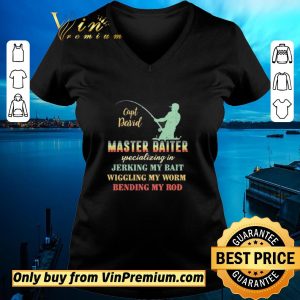 Hot Capt David Master Baiter Specializing In Jerking My Bait Wiggling My Worm Bending My Rod shirt sweater